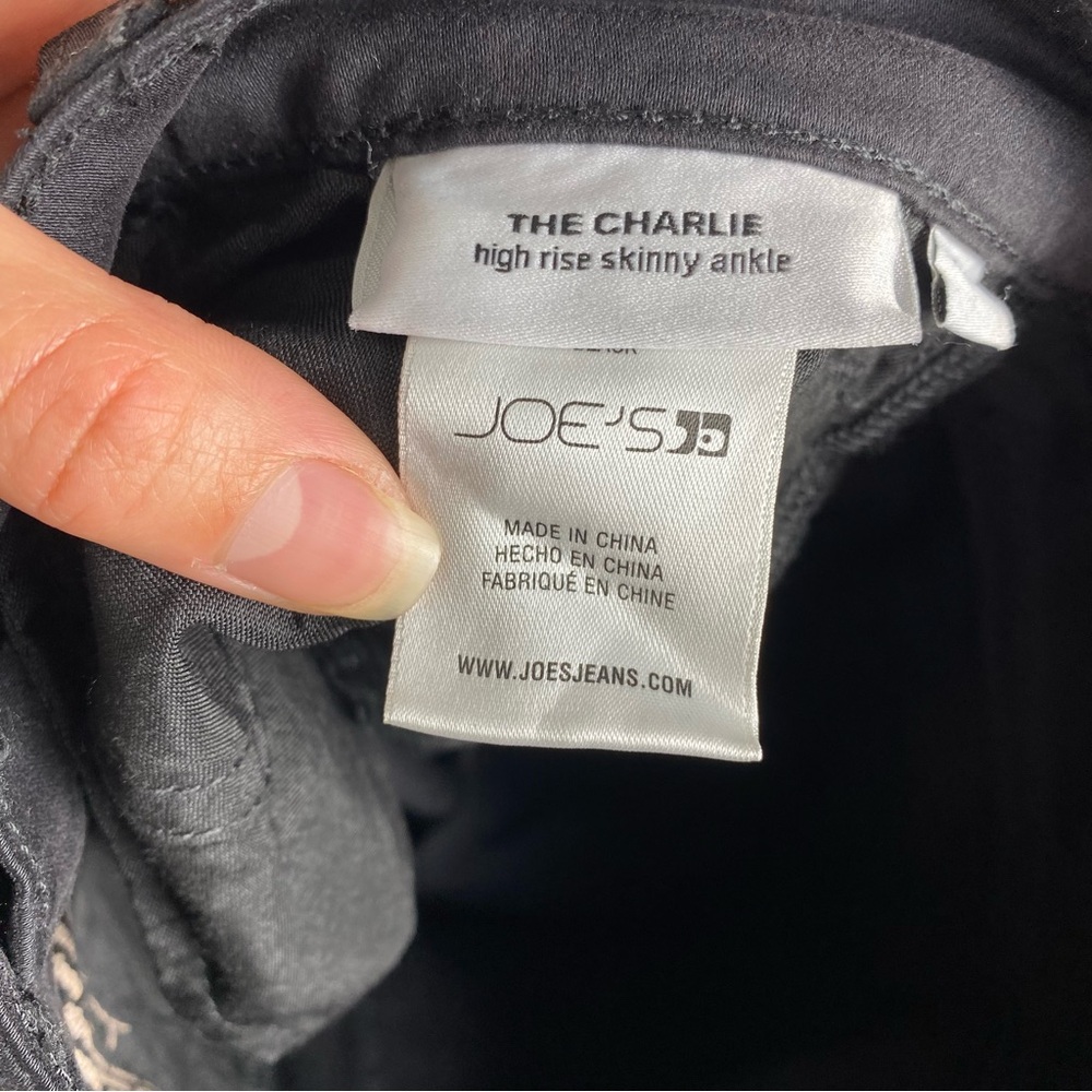 Joe’s “The Charlie” Black High Rise Skinny Jeans - Picture 4 of 13